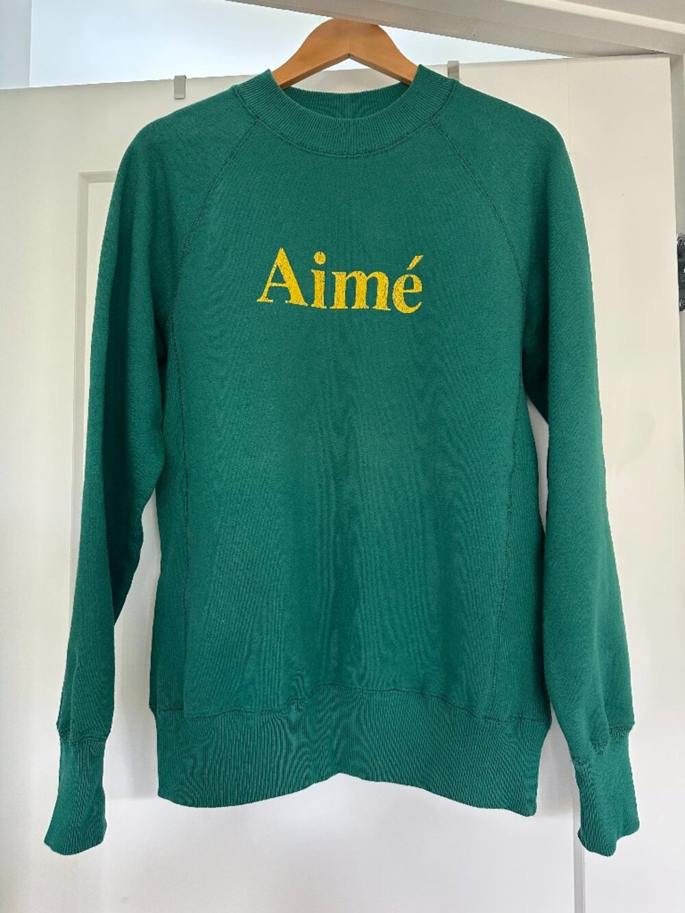 Aime Leon Dore Logo Crewneck - Green/Yellow - Size S - Like New